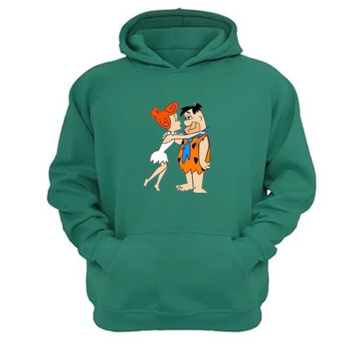 Polerón Canguro Los Picapiedras Verde Aguamarina Talla S Unisex
