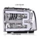 thumbnail image 2 of Par de faros CHEDA LED DRL con lente clara y acabado cromado, 2 of 9