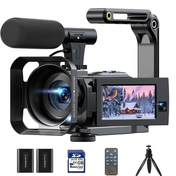 Cámara de Video CAMWORLD 5K Doble Lente 56MP WiFi Tarjeta SD 64GB