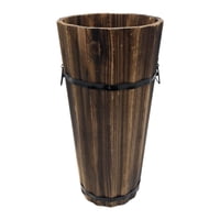 Fliperex - Macetero De Madera Tipo Barril Alargado Jardin Terraza S Cafe