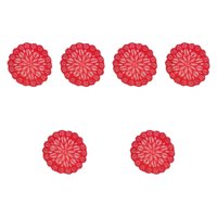 Bothyi - 6 Manteles Individuales De Encaje Con Diseño Retro, Para Decoración Del Hogar, Restaurante, Color Rojo