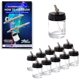 thumbnail image 1 of Pack de 10 frascos de vidrio Master Airbrush 22 cc con adaptador de 30°, 1 of 5