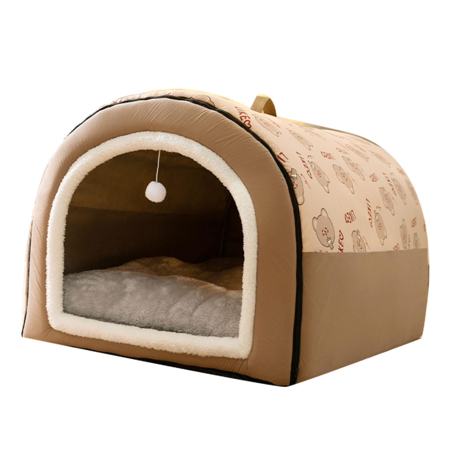 Magideal - Casa Portátil Para Perros, Tienda Para Perros, Refugio Para Mascotas Acogedor Con Cojín, Cama Plegable Suave Para Perrera Para Perros Pequeños Y Media L