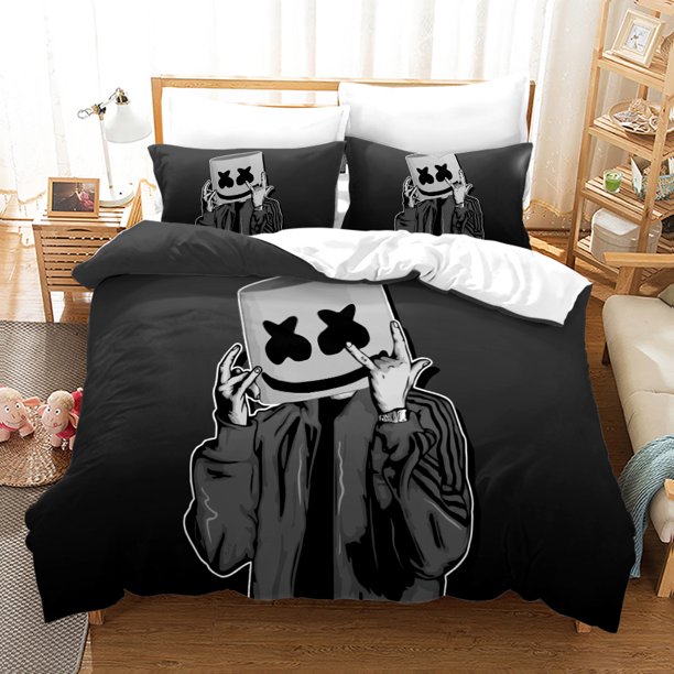 New 3PCS Single-sideded Series DJ Digitaling Duvet Cover Bedding Set Comfortable Breathable Sheet Comforter Bed Set Bed Sheets