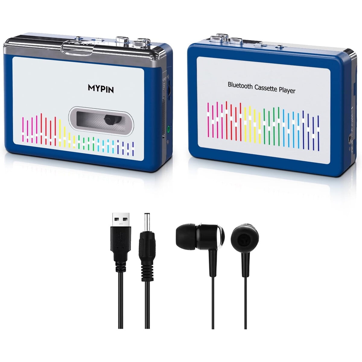 Reproductor Cassette Mypin Bluetooth Auto Reverse Audafonos
