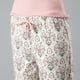 thumbnail image 5 of Pijama Polera Rib Con Pata Y Broche Flores Mujer 33780-237, 5 of 5