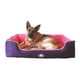thumbnail image 5 of Cama Reversible Doble Color Perro Talla S Morado Mascan, 5 of 5
