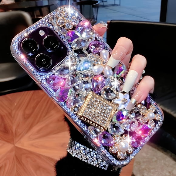 Funda MOSEZA iPhone 15 Brillo Glitter con Strass