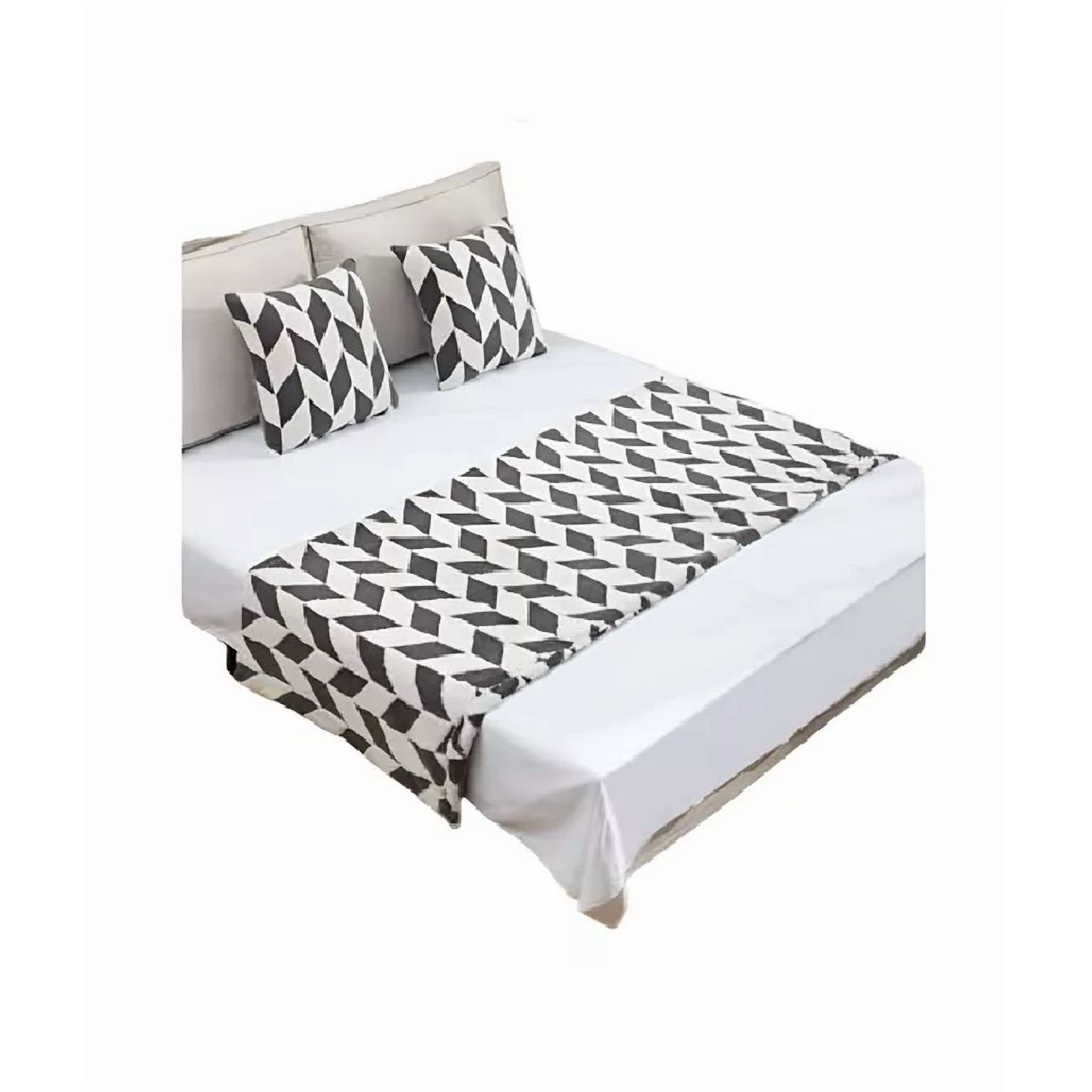 Genérico - Piecera Peluda Con 2 Fundas De Cojín Color Negro