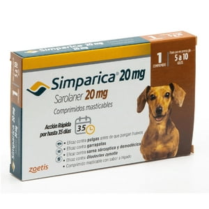 Zoetis - Simparica 20 Mg (5.1 - 10 Kg) X 1 Comp