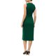 thumbnail image 3 of INSPIRE CHIC Vestido de Trabajo Doble Botonadura para Mujeres Sin Mangas Cuello Redondo Formal con Cinturón Vestido Lápiz XL Verde, 3 of 6