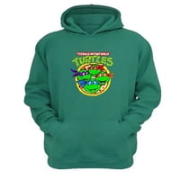 Genérico - Polerón Canguro Tortugas Ninja Verde Aguamarina Talla L Unisex