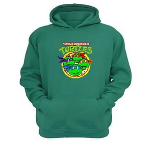Genérico - Poleron Canguro Tortugas Ninja Verde Aguamarina Talla Xl Unisex