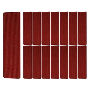 Magideal - 15X Peldaños De Escalera Cómodos Para Peldaños De Madera, Peldaños De Escalera, Corredores De Escalera, Peldaños De Escalera De Madera, Peldaños De Rojo
