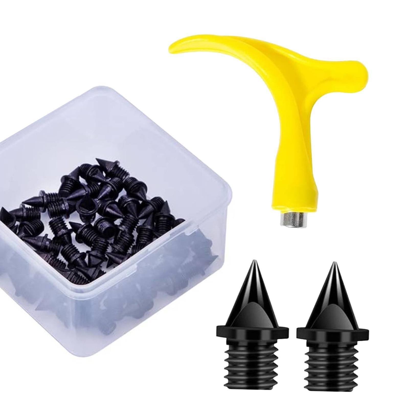 Magideal - 50 Uds. Clavos Para Zapatas De Pista Con Llave De 5mm, De Repuesto Prácticos Y Versátiles Para Zapatas De Pista Para Competición De Carreras Negro