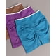 thumbnail image 4 of Short Training Mujer Seamless Pretina Bicolor Estilo Moderno - YJ346, 4 of 6