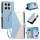 thumbnail image 2 of Cartera Plegable para Motorola Edge 70 Pro, PU Tricolor con Ranuras, Azul Claro, 2 of 6