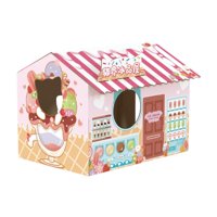 Magideal - Cat Scratches Bed Lounge Claw Toy Muebles Cartboard Cardboard House Cat House Corrugated Paper Para El Intercambio De Gatos Internos Pequeños Y Median