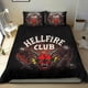 thumbnail image 1 of The Hellfire Club Conjunto de sábanas temático, trío de piezas, cómodo y amigable con la piel, diseño único, regalo de decoración para el hogar para familiares, amigos y fans,140X210cm, 1 of 6
