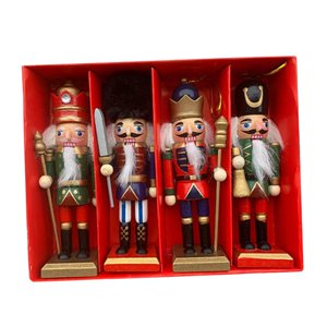 Bothyi - Mini Estatuilla De Soldado Cascanueces Marioneta Tradicional Para Niños Navidad