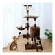 thumbnail image 4 of Torre Arbol Rascador Gatos Terciopelo Con Casa Y Cuna caqui, 4 of 6