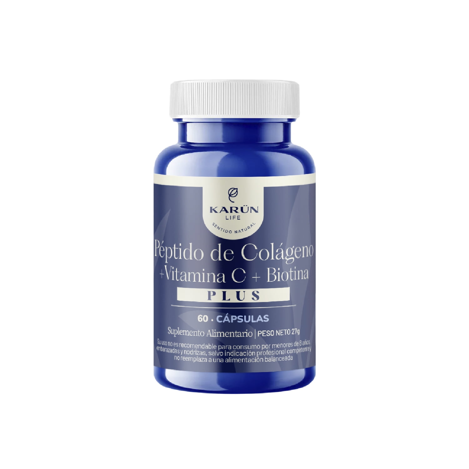 Péptidos De Colágeno + Biotina +vitamina C Plus 60 Cap Karun Life