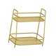 thumbnail image 1 of Estante De Especias De 2 Niveles, Diseño De Malla, Resistente Al óxido, Para Oficina, Cocina, Mostrador, Dorado, 1 of 5