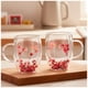 thumbnail image 1 of Pack 2 Tazas de Vidrio Mug Doble Pared con Flores Eternas Transparentes, 1 of 3