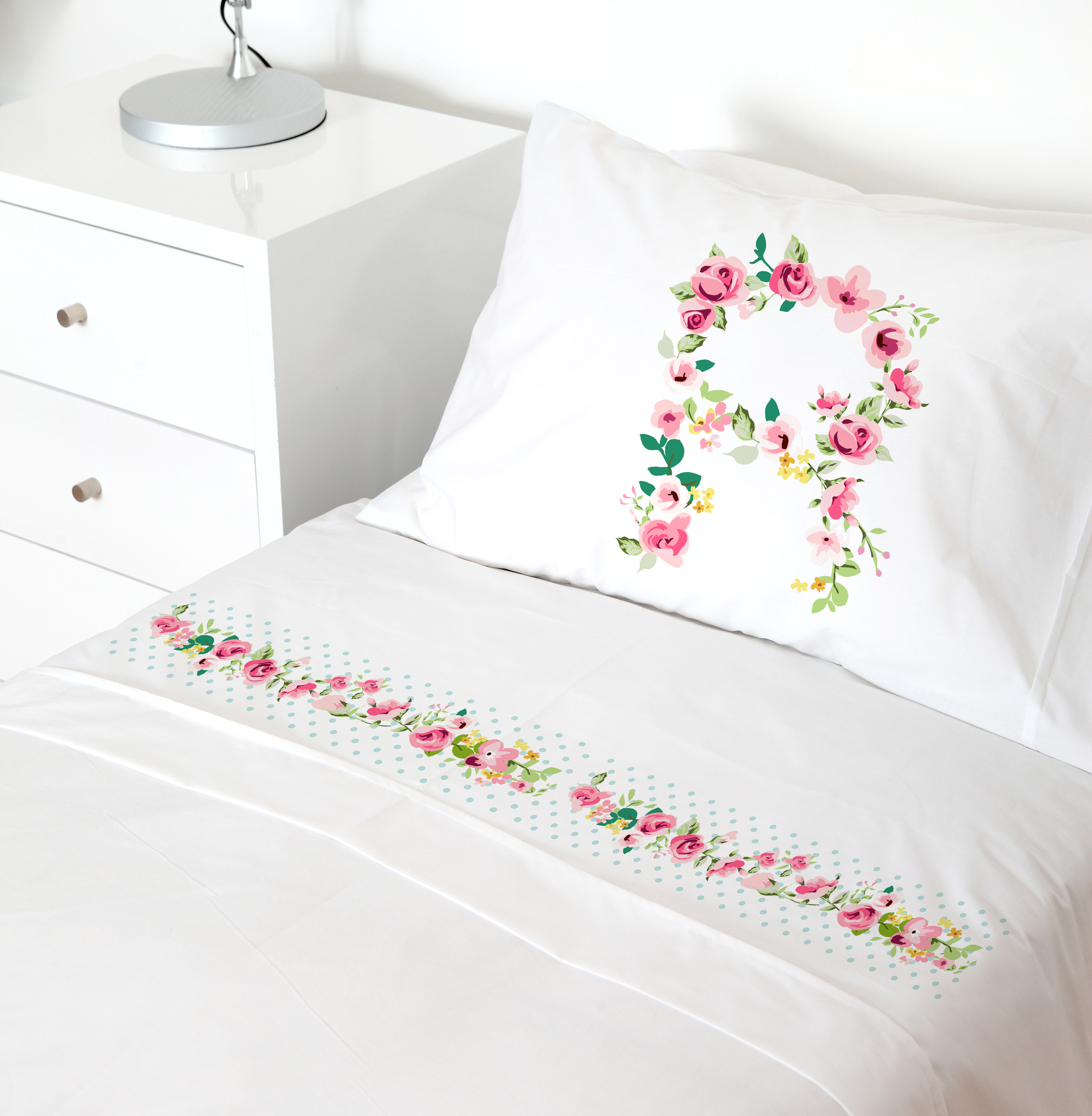 Tuyo Print - Juego De Sábanas 1,5 Pl Letras Vintage R