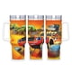 thumbnail image 1 of Blaze y las Máquinas Monstruo Vaso aislado de acero inoxidable con asa, diseño temático, regalo para familia, amigos y fans; incluye pajita y encaja en el portavasos estándar, 40 oz, 1 of 6