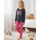 thumbnail image 2 of Pijama Niña Estampado Peace Love Dance gris oscuro 8, 2 of 7