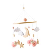 Bothyi - Adornos De Fieltro Móviles Para Cuna De Guardería, Decoración Colgante Para Recién Nacidos, Niños Y Niñas, Color Rosa