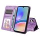 thumbnail image 3 of Funda tipo cartera FOXDOCK para Samsung Galaxy A05s , diseño girasol en relieve, cuero PU, cierre magnético, soporte y tarjetero, 3 of 5
