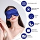 thumbnail image 4 of Antifaz para dormir de seda morera 100 % pura (paquete de 2) de 19 momme, de lujo, para hombres y mujeres, con protección solar eficaz y correa suave y ajustable (azul marino y rosa oscuro)., 4 of 7