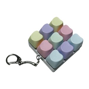 Magideal - Llavero Teclado Mecánico Portátil Juguete Para Dedos Pulsador Táctil Adorno Colgante Fabricado En Pvc Robusto Con Cordón Adecuado Para Alivio De Ansie Arcoíris