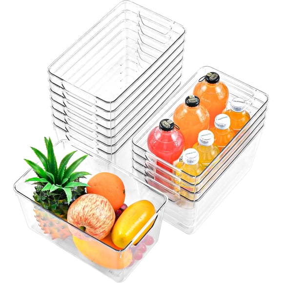 Organizador Freebat FF712 Pack de 12 de Plástico Transparente para Cocina