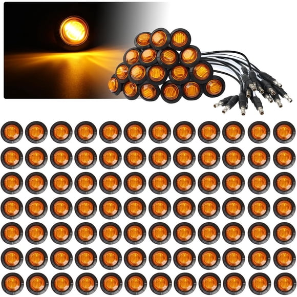 Luz lateral LED TMH 34 ámbar 12V pack 100