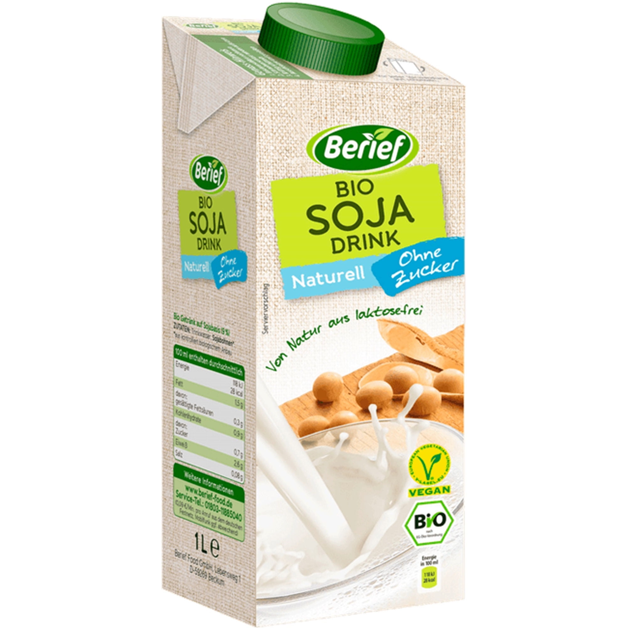 Bebida Vegetal De Soya Órganica Caja 1000 ml Berief