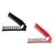 thumbnail image 1 of 2 Uds Peine De Pelo Plegable Cepillo De Doble Cabeza Mini Peine De Bolsillo Negro Rojo, 1 of 5