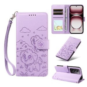 Funda Billetera Foxdock Compatible Con Oppo Reno 12 5G, Diseño Perrito Tierno, Ranuras Para Tarjetas Y Soporte Plegable