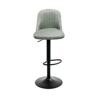 Global Latin Group - Silla De Bar Moderna Regulable Asiento Tapizado Y Base Metálica Verde