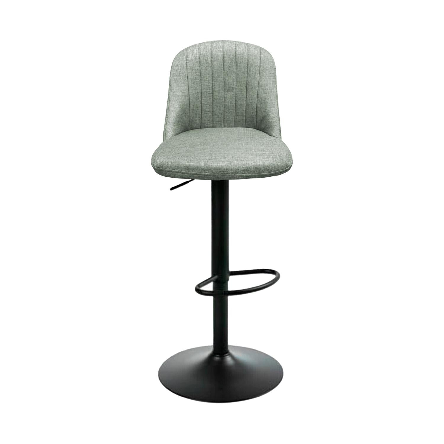 Global Latin Group - Silla De Bar Moderna Regulable Asiento Tapizado Y Base Metálica Verde