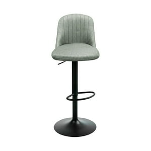 Global Latin Group - Silla De Bar Moderna Regulable Asiento Tapizado Y Base Metálica Verde