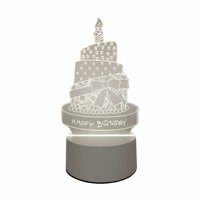 Genérico - Lámpara Led De Mesa 3D Usb Luz Torta De Cumpleaños