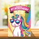 thumbnail image 3 of Tarjeta de cumpleaños número 8 con unicornio – Stuff4, 3 of 7