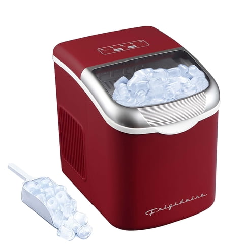 Máquina De Hielo Frigidaire Retro Compact Bullet Ice 12 Kg/Día Roja