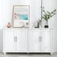 thumbnail image 1 of MUEBLE BUFFET APARADOR BLANCO ENTRADA LIVING COMEDOR DOBLE CON PUERTAS Y ESTANTES, 1 of 5