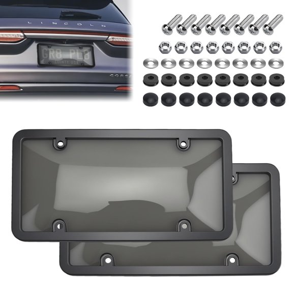 Cobertura Transparente para Placa de Matrícula HIAHXC 31 × 16 cm – Pack de 2