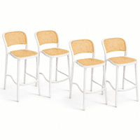 Moboi - Pack 4 Taburetes Delta Piso De Bar O Terraza 66Cm Blancos