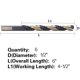 thumbnail image 5 of Brocas OXTUL 1/2" 6 pzs negro y dorado 15 cm, 5 of 5